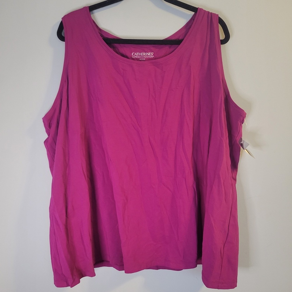 Catherines Suprema Collection Tank Top Magenta Purple 3XWP 26/28WP NWT